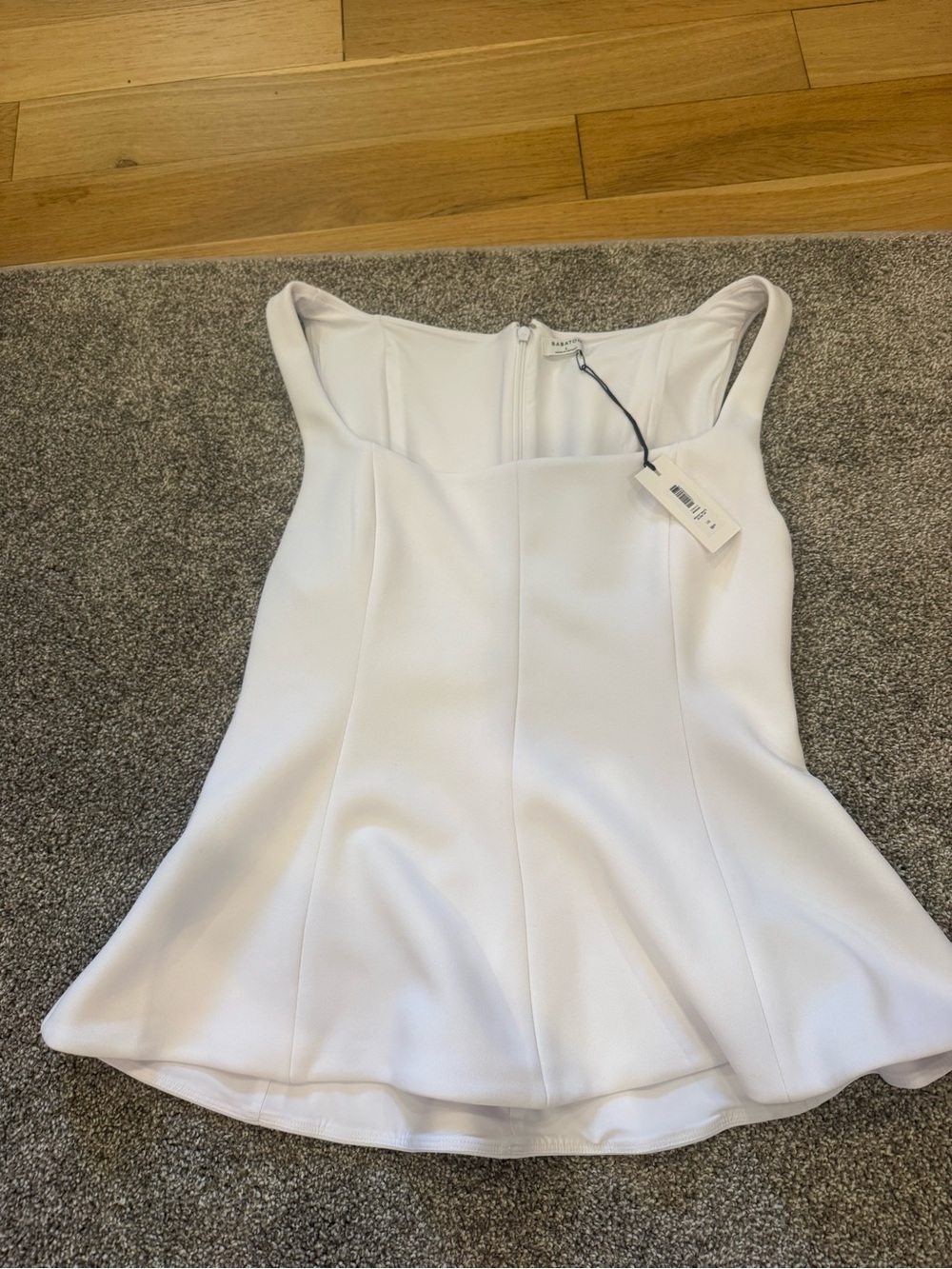 Women’s White Peplum Tank Top
